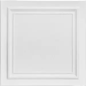 A La Maison Ceilings Line Art 20 in x 20 in Decorative Styrofoam Glue-up Ceiling Tiles - #R 24 - (Pack of 96) / 259 sqft