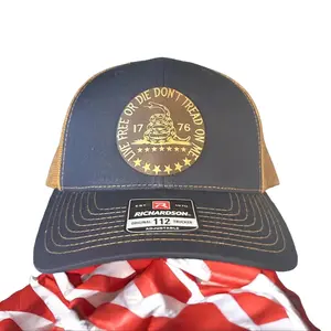 Live Free. Don't Tread on Me Custom Richardson Hat with Leather Patch