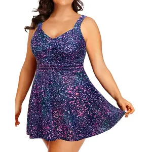 Tempt Me Women's Plus Size Swim Dress - One Piece Swimsuits Tummy Control Bathing Suit Swimwear 2026  SwimWeek  summervibes