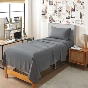 Supersoft Microfiber Twin XL Bedding Sheet Set - Charcoal