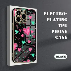 Colorful Heart Design phone Case for iPhone 17/16 Pro Max 15 Plus 14 13 12 11 XS XR Friendly Shockproof Silicone Protective Softcase