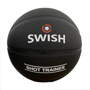 Check Ball Swish Shot Trainer | 33inch Oversized Basketball Shot Trainer | Basketball Shooting Training aid for Youth and Adults | Improve Arc, Ball Control, Shooting Touch, & Accuracy, Black