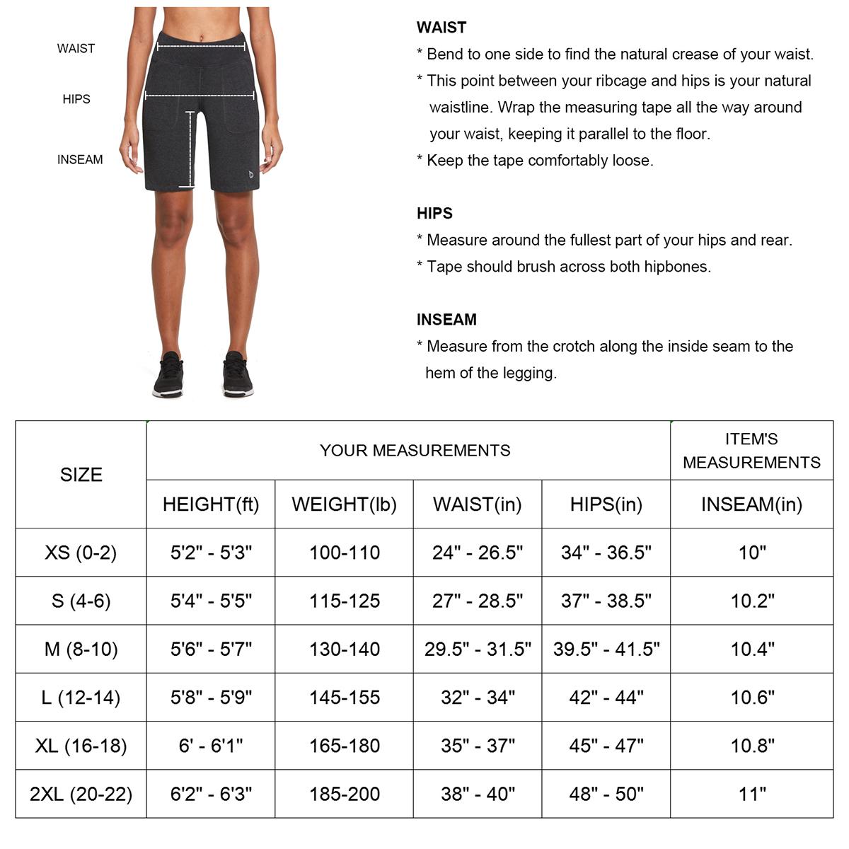 baleaf Women's Bermuda Long Shorts Athletic High Waisted Shorts 10" Casual Summer Running Quick Dry Knee Length