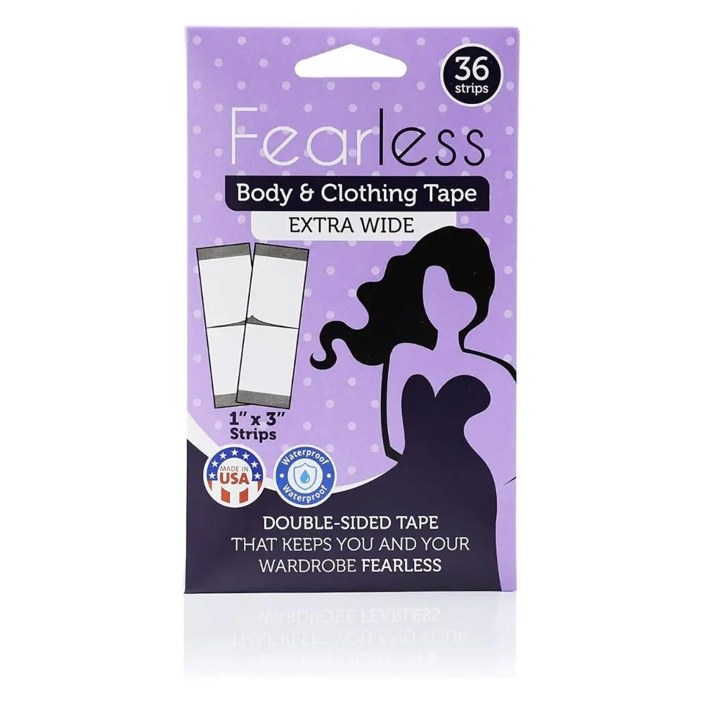 Fashion Tape - Double Sided Extra Wide Tape for Fashion, Clothing and Body (36 Strip Pack) | Fearless®