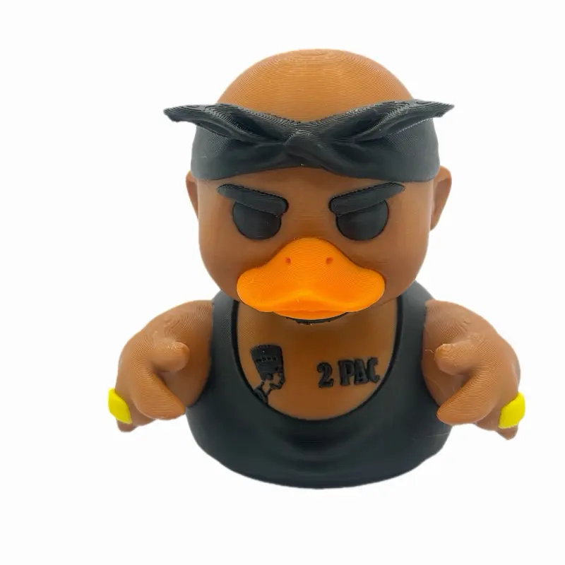 California Rap Legend Duck 3D Printed Figurine - Hip Hop Inspired Adult Collectibles, Duck Mascot Figurines, Statues & Bobbleheads, Duck Figure Figurines, Statues & Bobbleheads