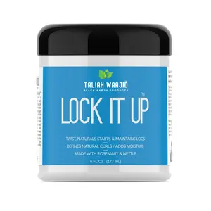 Taliah Waajid Lock It Up Haircare Gel 6oz for Locs – Long-Lasting Hold, Non-Flaking, Natural Formula for Loc Maintenance & Styling. Made with Rosemary
