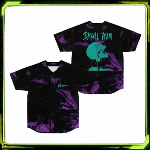 Kai Wachi Skull Team Baseball Jersey EDM Music Shirt, EDM Festival Family Gift, Unisex Breathable Men's Jersey, 420 Lover Graphic Shirt, Gift For Baseball Fan EDM Electronics Music