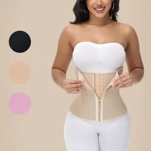 ChicCurve Shape Waistline Underbust Corsets for Women Wrap Workout Fitness Belt Waist Shaper Cinchers Tummy Control Shapewear Postpartum Bodysuit Black Fitted Minimalist