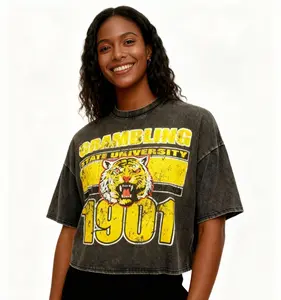 Grambling State University Oversized Acid Wash Box Tee