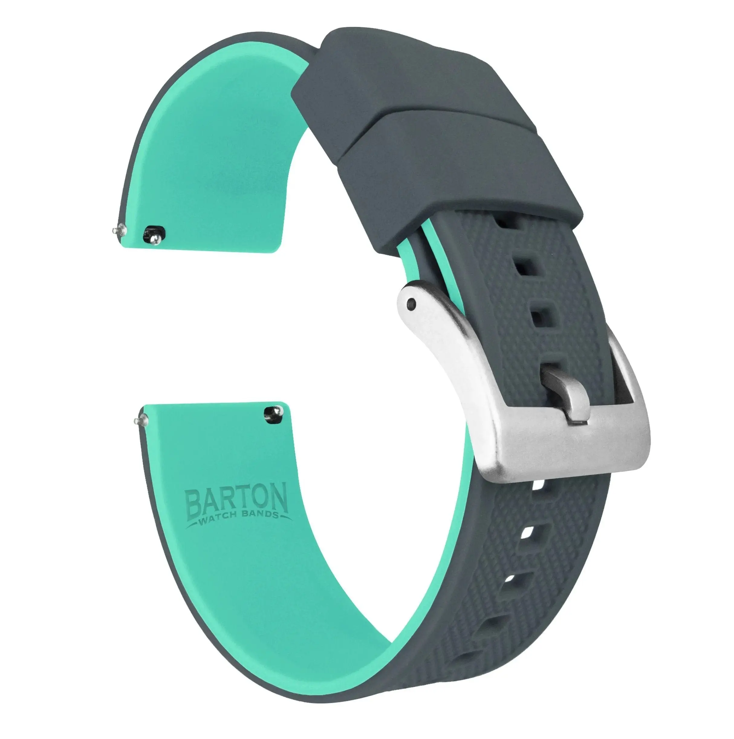 Amazfit GTR 4 & GTR 3 Pro Elite Silicone Smoke Grey Top Mint Green Bottom Watch Band