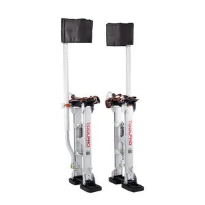 ToolPro Aluminum Drywall Stilts with Soft Straps - 18-30 in Adjustable Range for Drywall Installation Painting & More Heavy Duty Industrial Hardware
