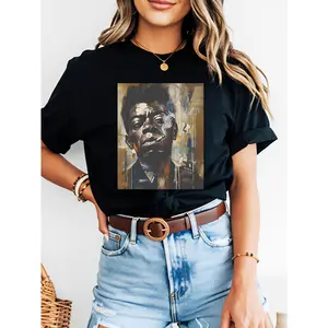 James, Baldwin Tee: Afrocentric Civil Rights Activist Portrait T-Shirt , Black History Gift, American History