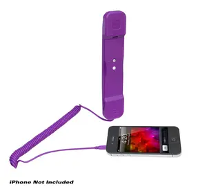 Retro Pop Handset Easy Use Noise-Reducing Soft-Touch Purple