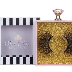 Blessing Luxurious Mink Lashes - 25mm Black Vegan False Eyelashes for a Dramatic and Glamorous Look