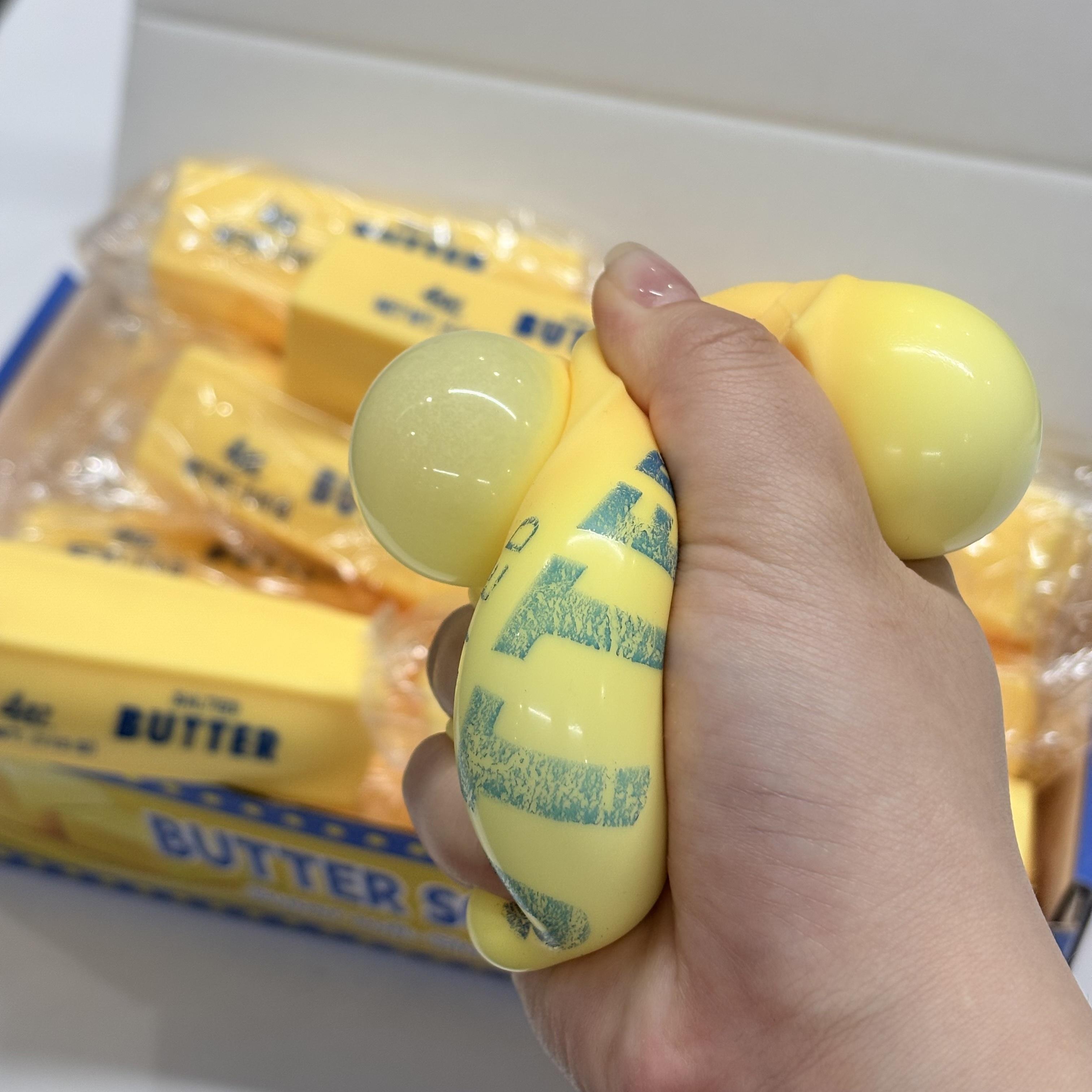 Squish Butter - New Flour Filled NeeDoh Fidget Toy Adults Kids 3+ - Super Soft Memory Foam Feel Stress Relief Sensory Play - Safe Durable Non-Toxic Material