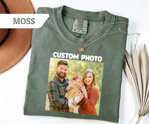 Custom Photo Shirt, Personalized T-Shirt, Custom Picture Tshirt, Your Photo Shirt, Family Picture Tee, Logo Image Shirts Gift