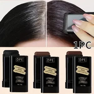 Portable Hair Dye Stick with Brush, Rotating Design, Beard Dye Brush, Emergency Hair Dye, Long-Lasting Waterproof Sweatproof, Fashion Styling Tool, Waterproof Hair Color, Hair Dyeing