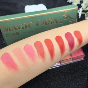 12-Shade Matte Lip Mud Palette Assorted Makeup Sets - Long-Lasting Velvet Tint Cream, Basic Cosmetics Set with Mirror, All-in-1 Gift for Everyday & Parties