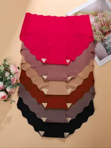 Women's Soft Skin-Friendly Silk-Like Fitted Panties, Moisture-Wicking Breathable Triangle Lingerie Underwear for Yoga & Fitness, All-Season Comfort