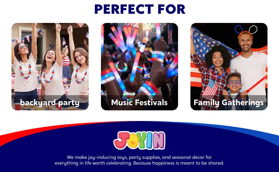 72 Pcs July 4th Glow Sticks Bulk with Connectors, Red White Blue 3 Colors In 1 Glow in The Dark Stick, Light Up Bracelets & Necklaces for Kids & Adults, Party Favor Supplies For Independence Day 72 Pcs July 4th Glow Sticks Bulk with Connectors, Red White Blue 3 Colors In 1 Glow in The Dark Stick, Light Up Bracelets & Necklaces for Kids & Adults, Party Favor Supplies For Independence Day