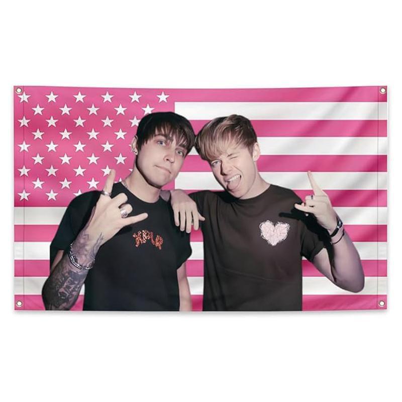 Sam and Colby Pink American Funny Flag College Dormitory Decoration Outdoor Party Courtyard Decoration