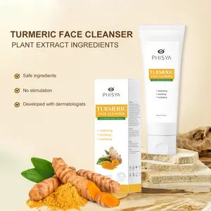 PHISYA Turmeric Cleanser, containing turmeric, niacinamide, hyaluronic acid, and glutathione, gently purifies, soothes, and moisturizes the skin. Experience plant-based cleansing and is suitable for all skin types.