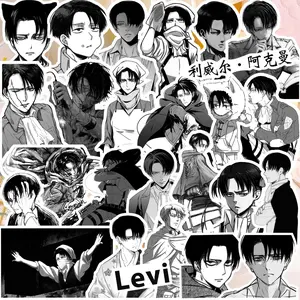 65Pcs Attack on Titan Anime Peripheral Stickers Diary Supplies Decorative Mobile Phone Case Water Cup Skateboard Graffiti Decals