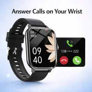 Smartwatch with Wireless Calling & Dialing, Multiple Sports Modes, App Notifications, Alarm Reminder and Music Playback, Compatible with iPhone and Android, Multifunctional Smart Watch