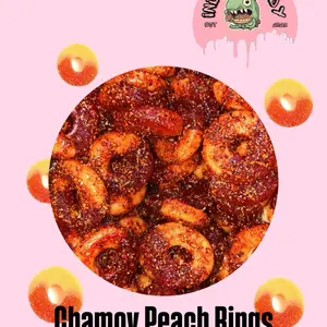 Insane Candy Chamoy Peach Rings  Snack 5oz