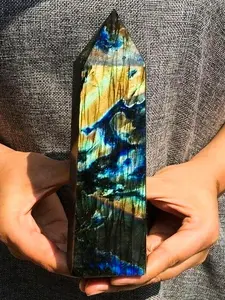 Larch Stone Crystal Tower, Unscented Solid Home Decor Gemstone, Ideal Gift for Parents and Special Occasions, Perfect for Jewelry Making, Ideal Gift Choice, Natural Crystal Tower