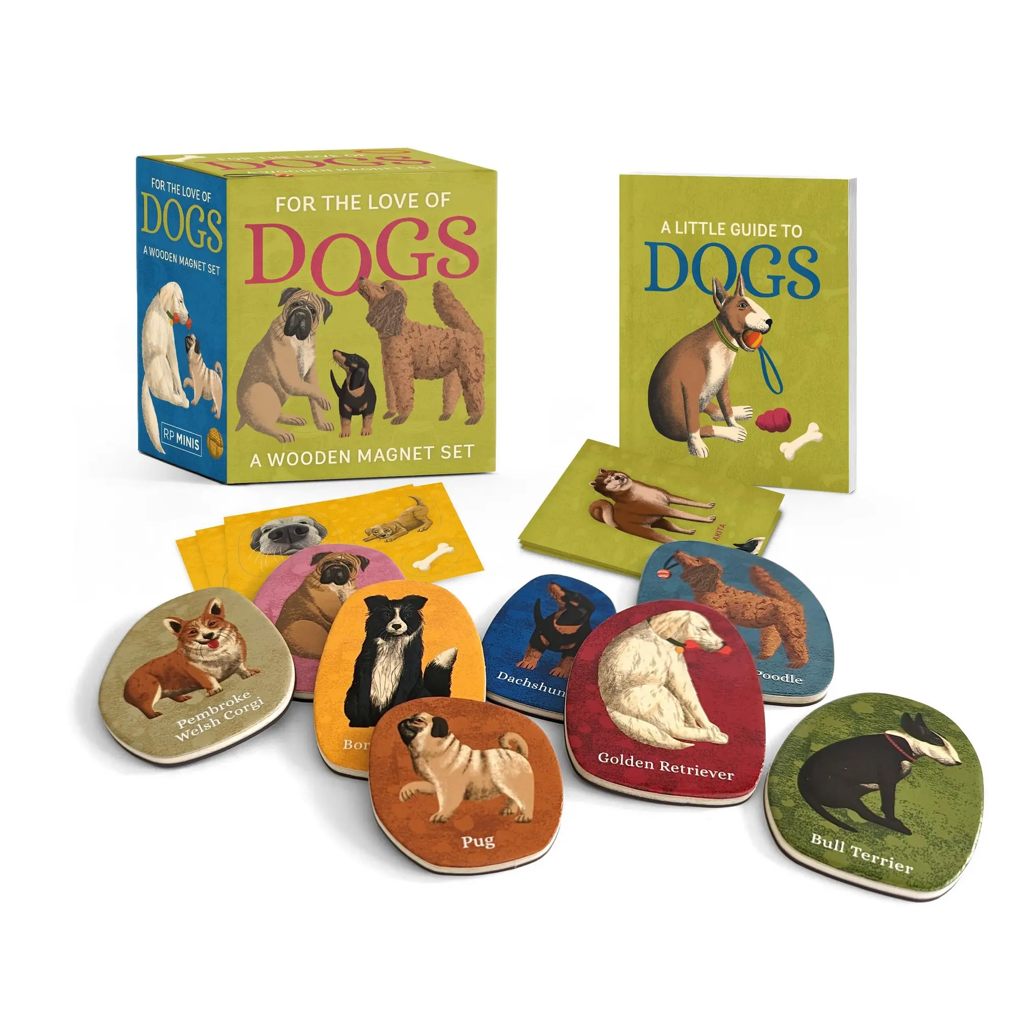 For the Love of Dogs: A Wooden Magnet Set by RP Minis [Novelty Gift]