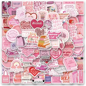126 PCS Pink Bookish Stickers,Book Stickers for Kindle,Booktok Reading Stickers,Aesthetic Kindle Stickers,Bookish Gifts for Woman,Girl,Book Lover