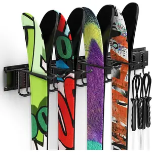 Garage Storage Organization System Ski Wall Rack Skis Mount Hanger Home Shed and Garage Snowboard Wall Rack System Holds Up to 350lbs