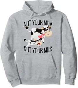 Not Your Mom Not Your Milk Veggie Veganism Mother Cow Vegan Pullover Hoodie - Doloresmart Shop 91B08WV838QW