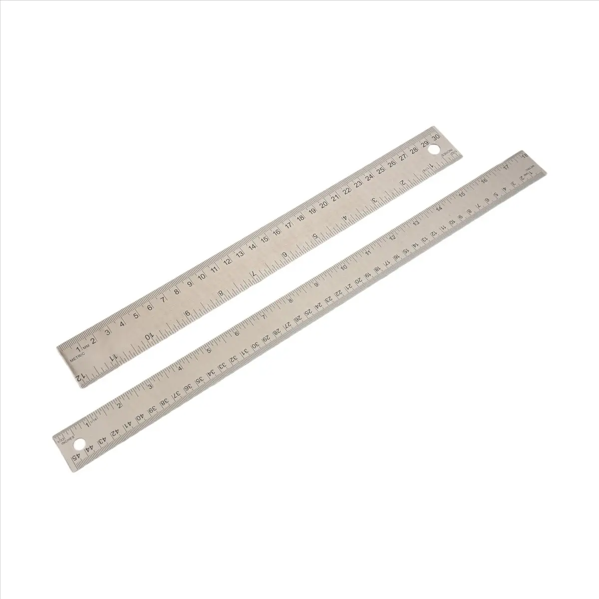 Metal Ruler with Cork Backing:(12+18 Inch) Stainless Steel Ruler Non-Slip Rulers with Inch and Centimeters