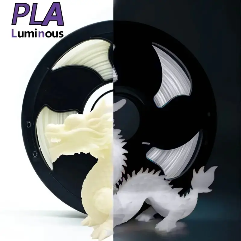 Self-Luminous Pla Filament 1.75mm, 3D Printer Filament 250g, Dark Environment Glow, Eco-Friendly Biodegradable Material, Creative Fluorescent Printing