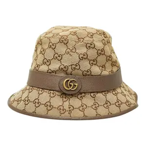 Pre-owned GUCCI Canvas Small Leather Goods GG Bucket Hat