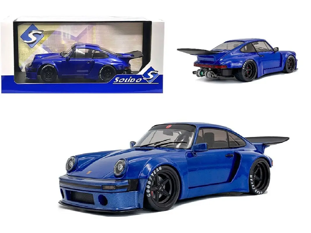 2024 PORSCHE 911 KS-R BY KHYZYL SALEEM DARK BLUE 1:18 SCALE DIECAST MODEL CAR BY SOLIDO  S1810503-7A