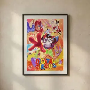 The Amazing Digital Circus Poster, Pomni Jax Ragatha Wall Art, Digital Circus Room Decor, Colorful Cartoon Poster For Fan, Tadc Home Decor