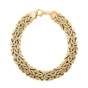 Byzantine Italian 10K Yellow Gold Chain Bracelet 7.50 In 11.10 Grams Byzantine Italian 10K Yellow Gold Chain Bracelet 7.50 In 11.10 Grams