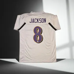 Lamar Jackson Baltimore Ravens Autographed Home Football Jersey With COA (XL)