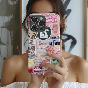 Book Lover Reading Collage Phone Case, Coquette Mom Gift, GF Gift,Phone Case for iPhone 17 ProMax,Samsung s24 ultra and  16, 15, 14, 13, 12, 11 Pro Max, X, XR, XS Max, 8, And 7 Plus,screen protector, Cloth Rubber Compatible with Samsung Galaxy S25