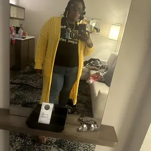 Product Review of Plus Plain Textured Drop Shoulder Cardigan, Casual Long Sleeve Pocket Coat for Women, Women's Plus Clothing for Spring & Fall from O**💕