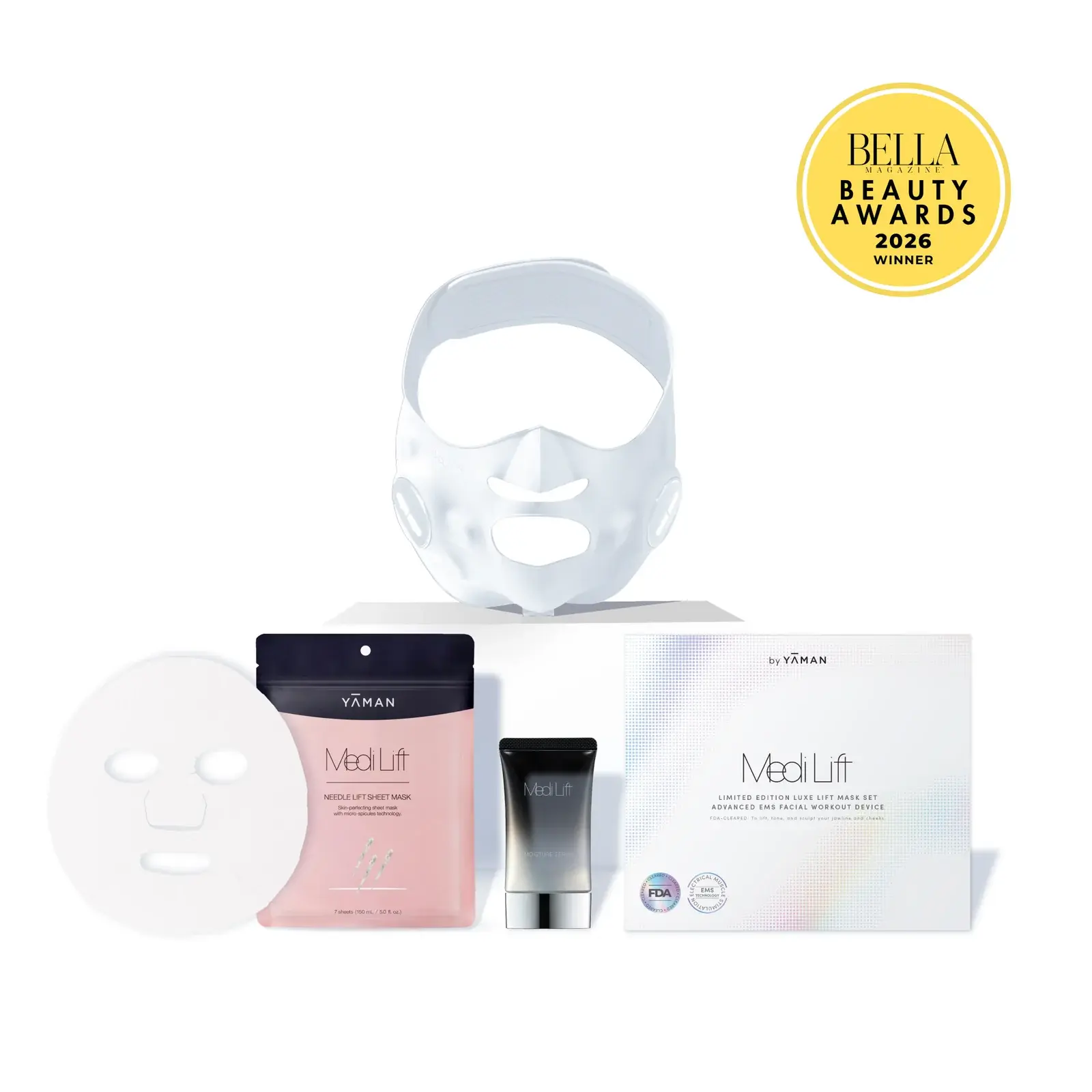 Luxe Lift Mask Set (White Pulse) An Advanced Japanese Facial Treatment EMS, Microcurrent & Microneedling-inspired skincare