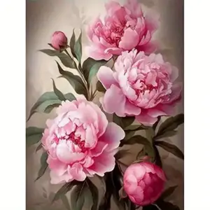 1 Pcs, Elegant and Gorgeous Blooming Peony- 16x20 Inch - Frameless - Suitable for Art Students DIY Digital Painting Kit - Professional Paintings - Paint by Numbers - Handcraft Art Set - Paint by Numbers - Acrylic Painting - For Home Wall Decoration and