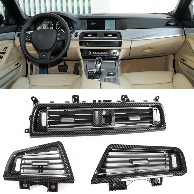LHD Car Dashboard Air Vent Grille AC Outlet Panel Electroplate Car Accessory For BMW F10 F11 520i 525i 528i 530i 2010-2017 Automotive Interior Accessories