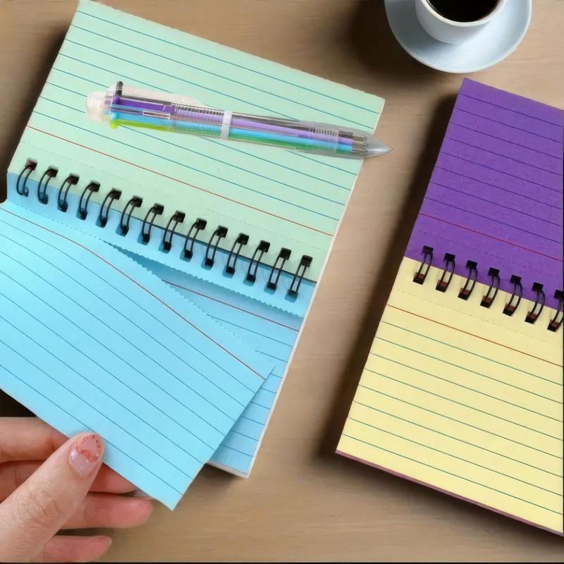 Aesthetically Stunning Small Colorful Spiral Notebook Must Have Portable for Students in Vibrant Pastel Shades