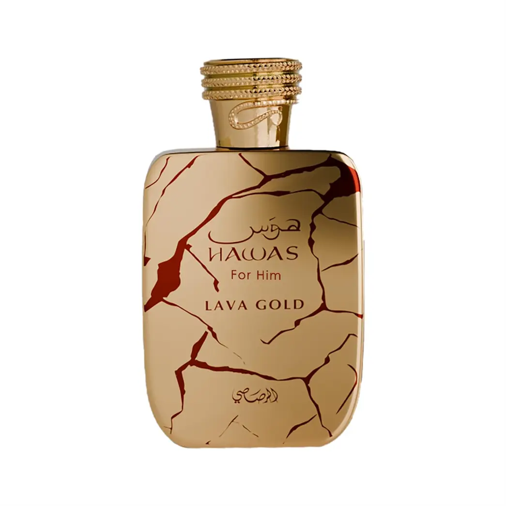Rasasi Hawas Lava Gold Men's Fragrance 100 ML Eau De Parfum 3.4oz