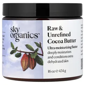 Sky Organics Raw & Unrefined Cocoa Butter, 16 oz (454 g)