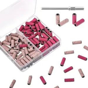 120 Pcs Nail Sanding Bands, 240 Grit and 180 Grit Sanding Bands for Nail Drill, Mini Sandings Band for Nails Tech, Small Sandings Band Nails Drill Bit for Professional Acrylic Gel Manicures
